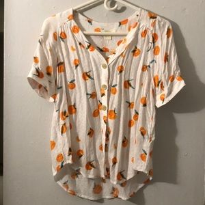Anthropologie Oranges blouse/top/ shirt